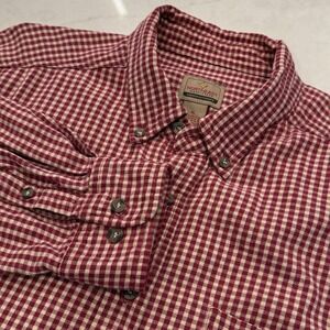 Northeast Outfitters Mens Red/White  Cotton Flannel Shirt XL Rugged Outdoors